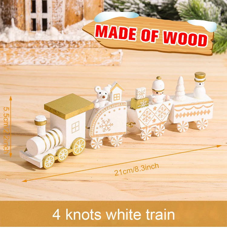 Kerst trein decoratie voor huis - houten en plastic opties 14