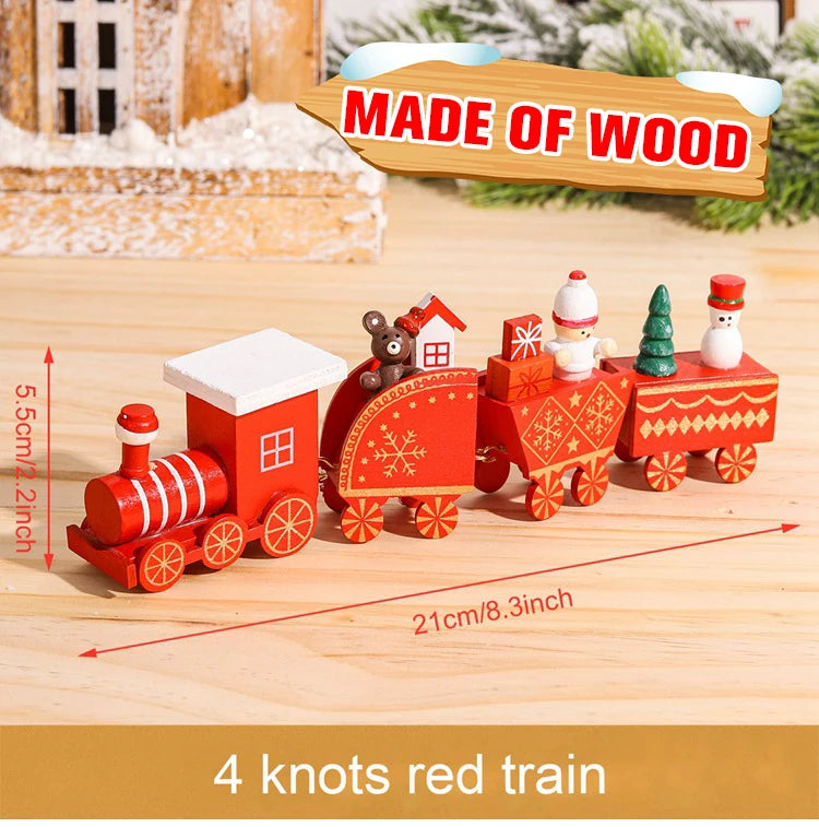 Kerst trein decoratie voor huis - houten en plastic opties 6