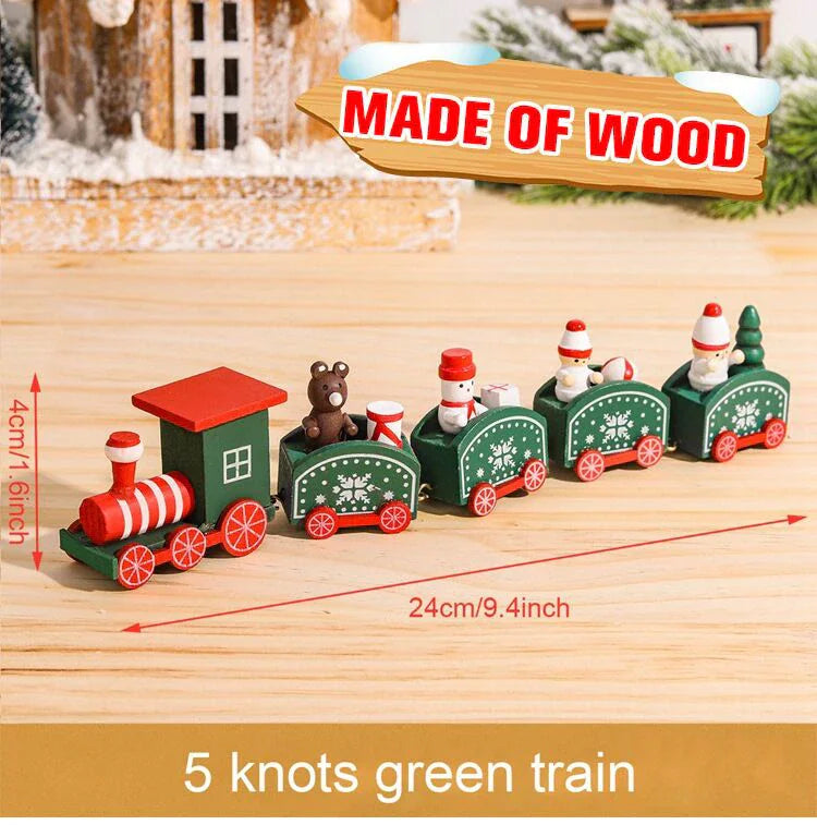 Kerst trein decoratie voor huis - houten en plastic opties 7