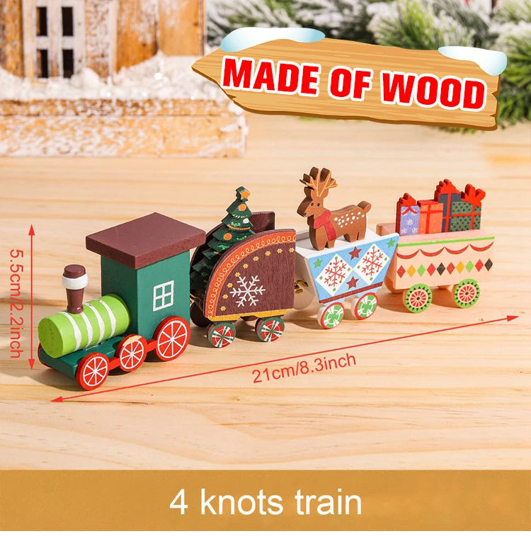 Kerst trein decoratie voor huis - houten en plastic opties 8
