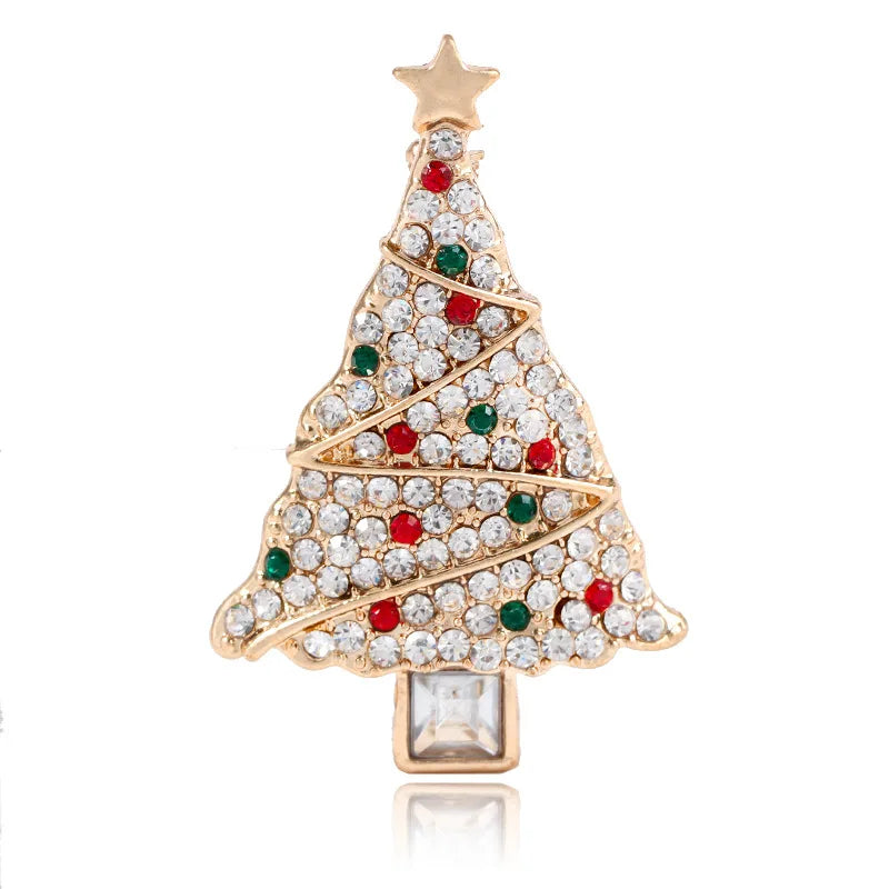 Glaciara Kerstboom Broche – Multicolor Strass Broche voor Vrouwen, Feestelijke Accessoire & Elegant Cadeau