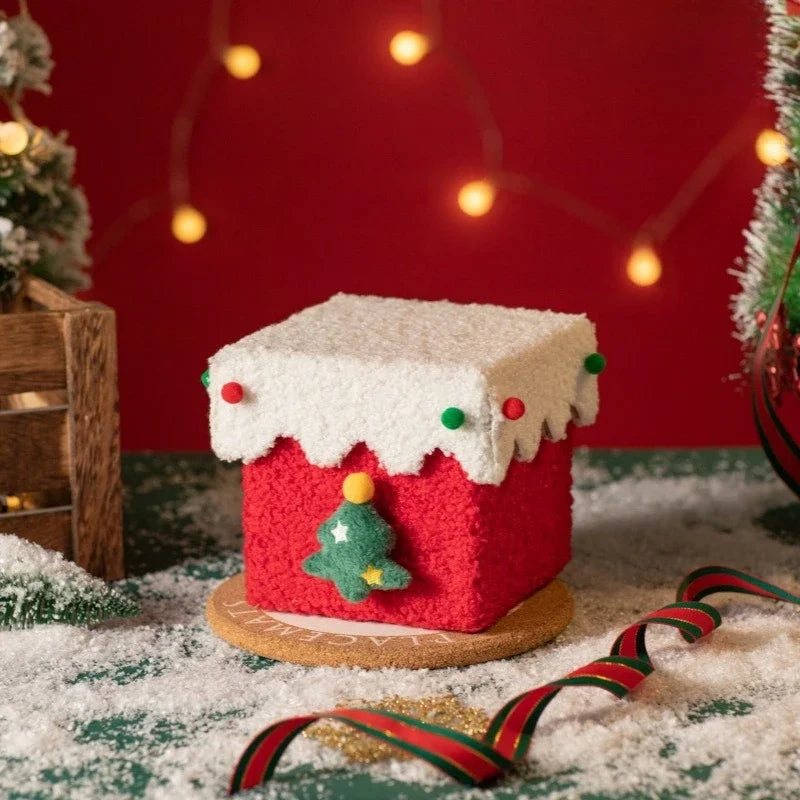 Kerstcadeaudoos in appelvorm van stevig karton 5