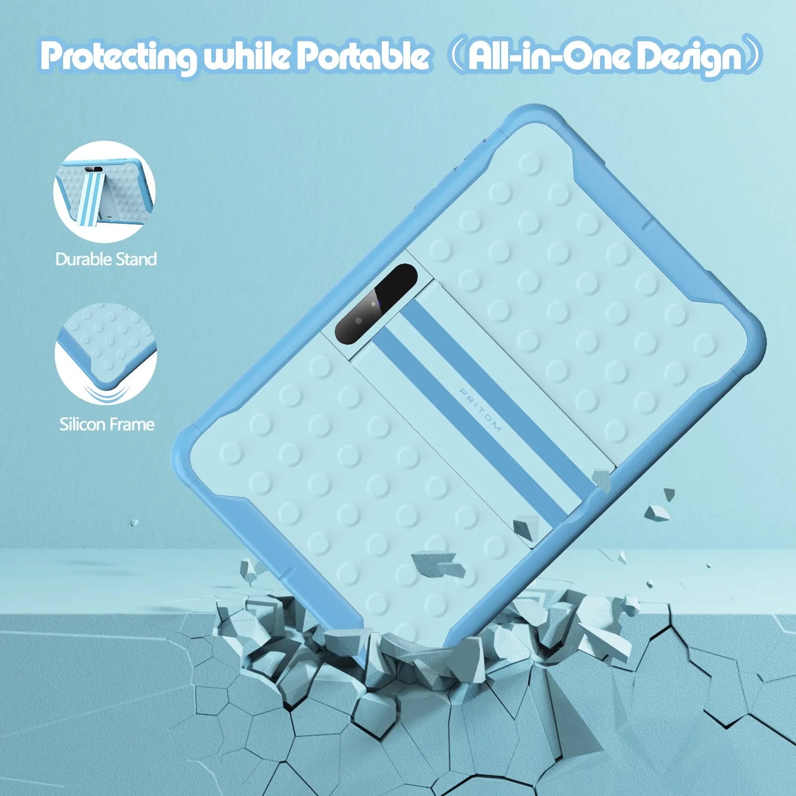 SmartKid T10 – Tableta infantil 10 polgadas Android 13, 64GB con funda protectora