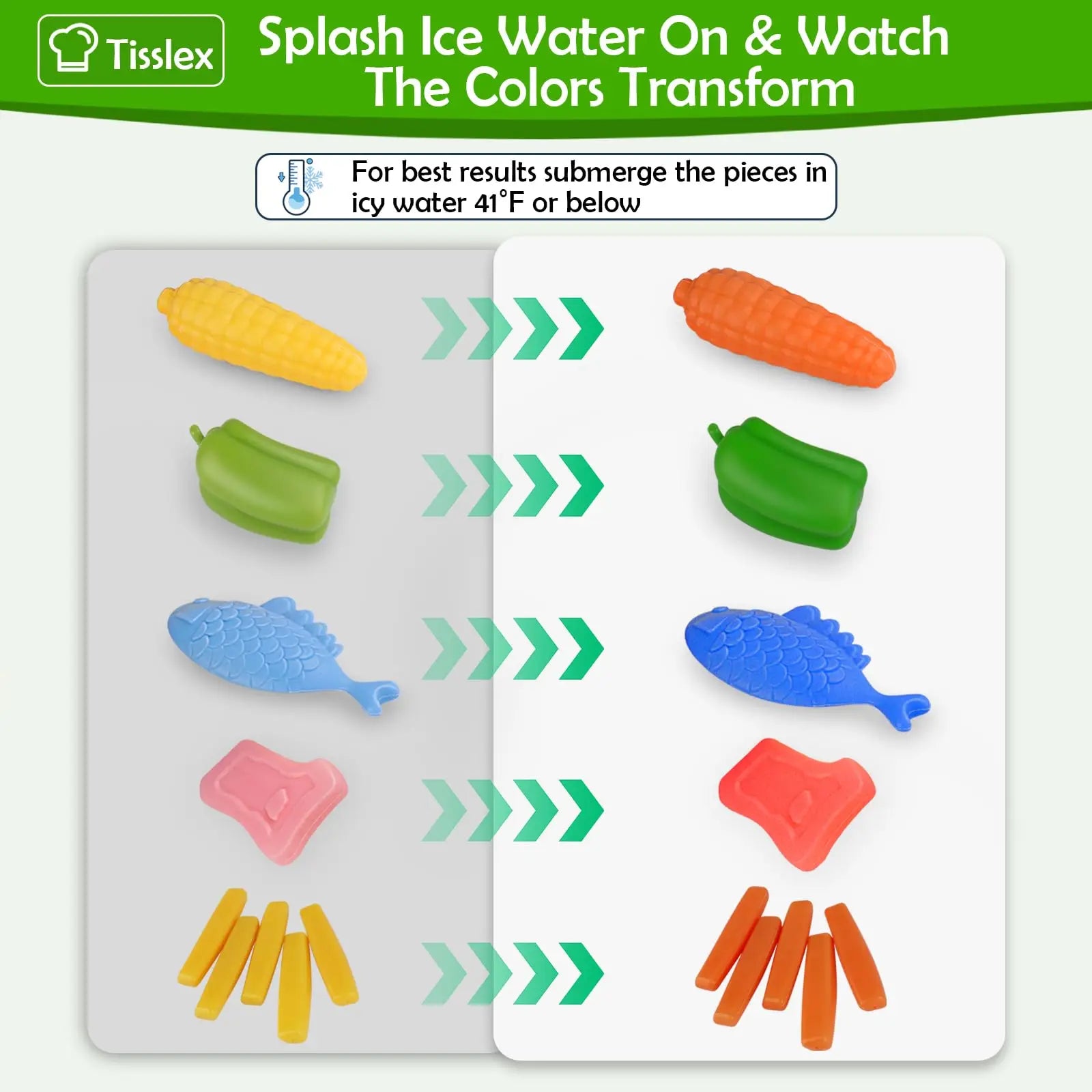 Kleurveranderende keuken speelgoedset met licht voor kinderen - 20 stuks 3