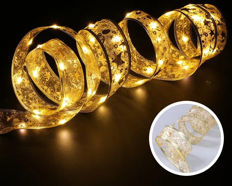 Nastro LED LumiRibbon Luci di Natale – Bianco Caldo, Flessibile e a Risparmio Energetico per Interni ed Esterni