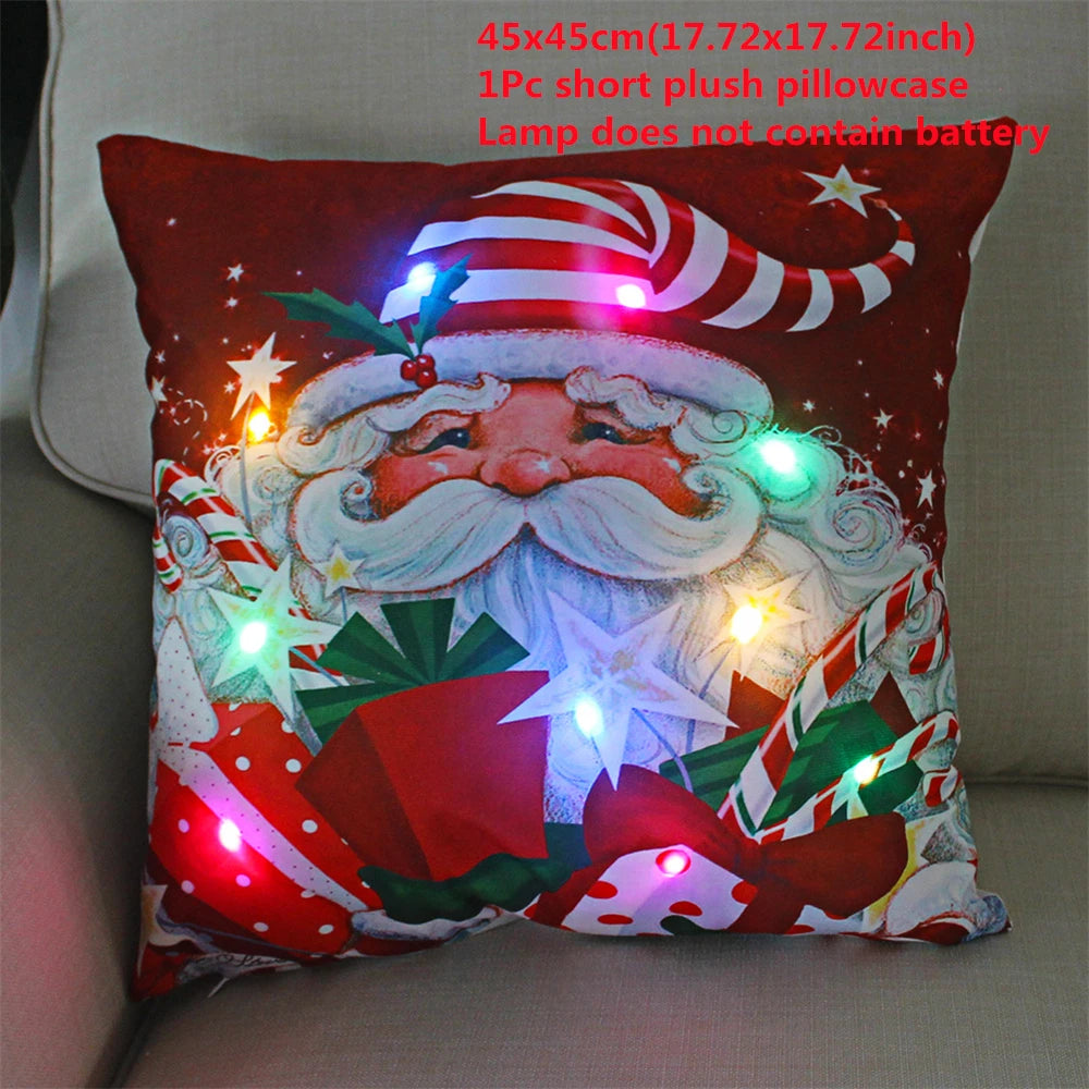 LED Kussensloop voor Feestdagen - 45x45 cm, Polyester, Machinewasbaar 6