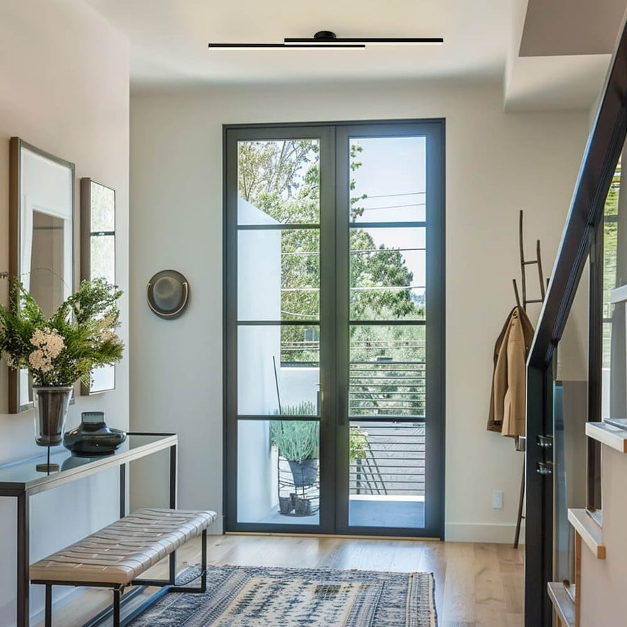 Norvion Plafondlamp – Langwerpige LED plafondlamp van aluminium met strak minimalistisch design