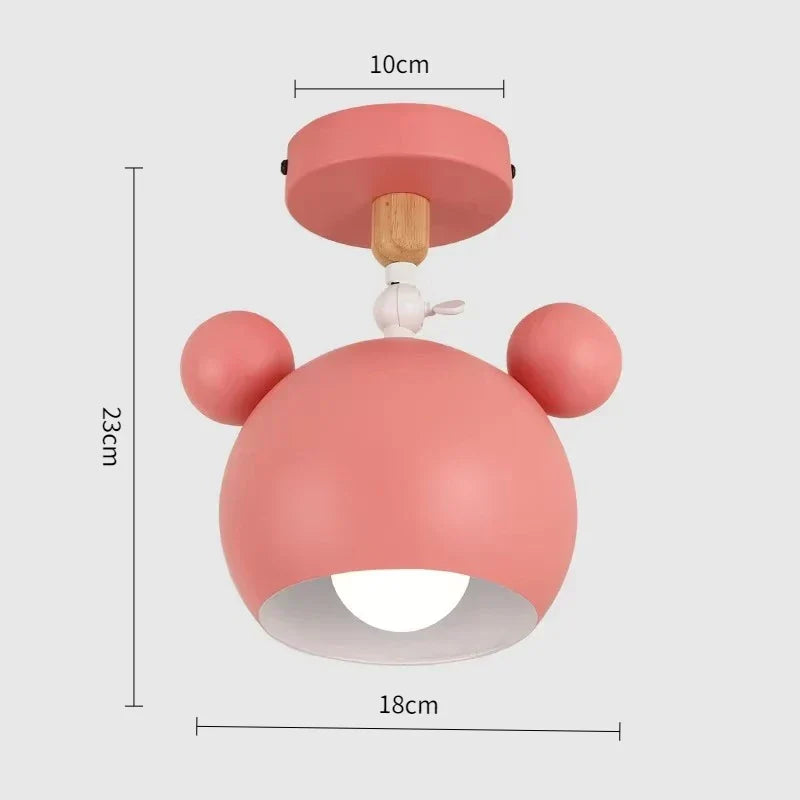 Cartonelle làmpada de sostre – Làmpada de dibuixos animats moderna amb base E27 i disseny de fusta juganer
