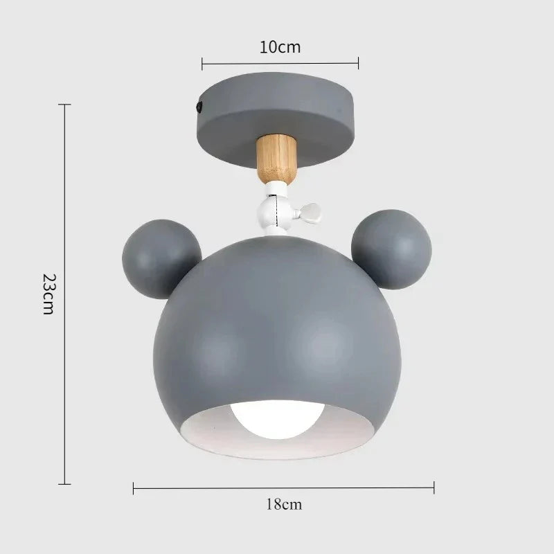 Cartonelle làmpada de sostre – Làmpada de dibuixos animats moderna amb base E27 i disseny de fusta juganer