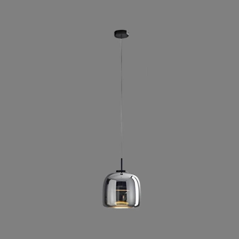 VitraLume candeeiro suspenso – Elegante candeeiro de teto em vidro com luz quente & design moderno minimalista
