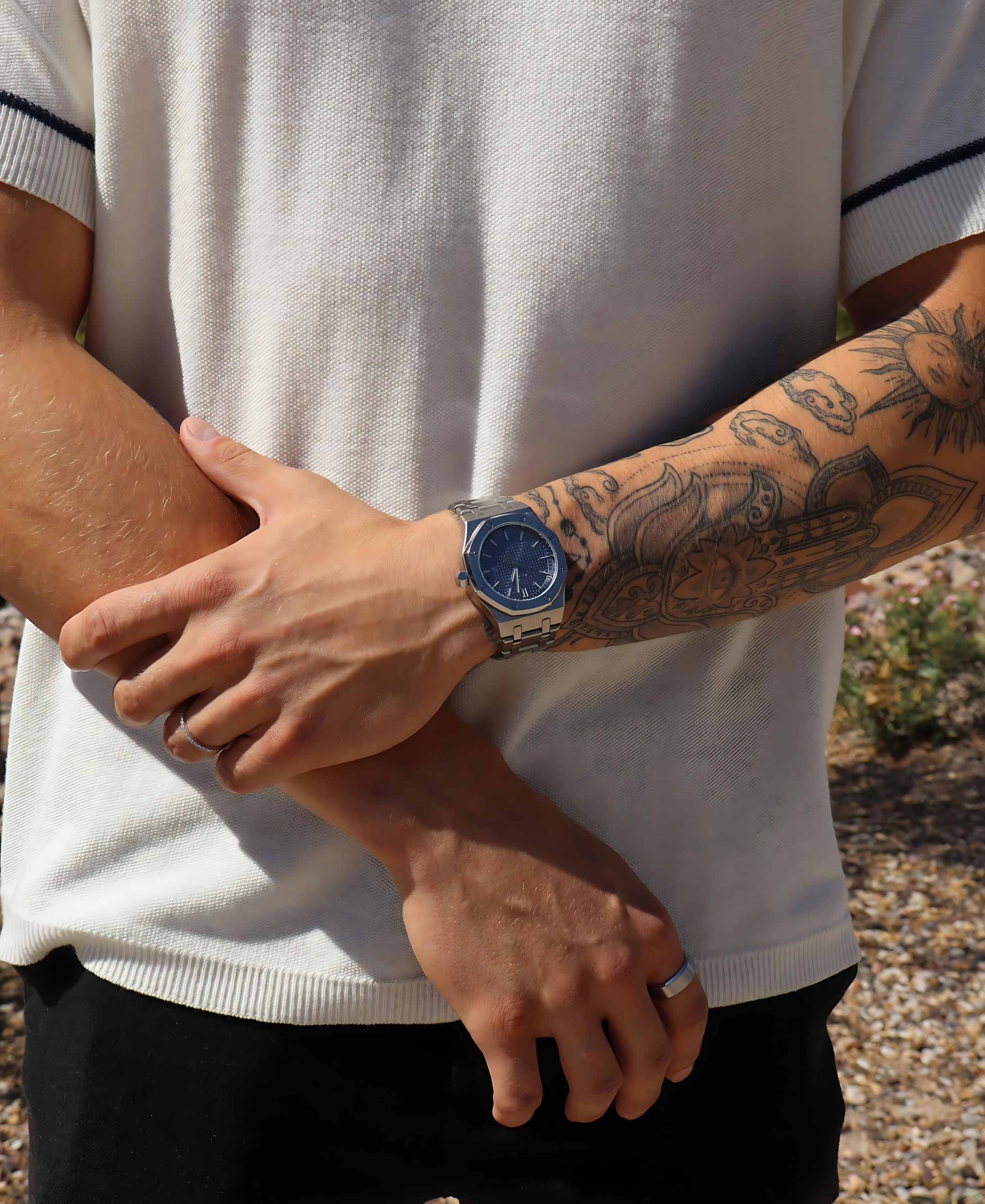 Montelario – Reloxo masculino minimalista con cristal de zafiro e resistencia á auga de 5 ATM