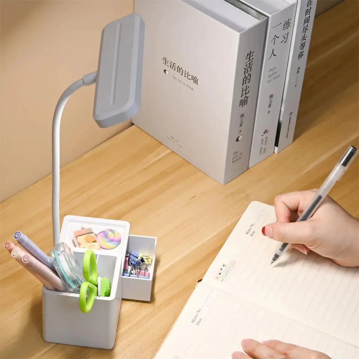 Brilora – Llum d'escriptori LED plegable recarregable amb tacte i 3 nivells de regulació