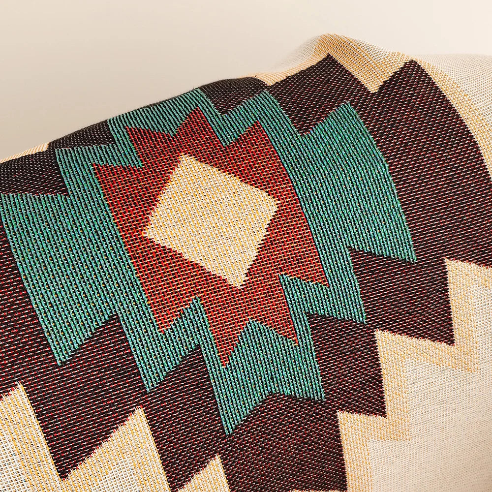 Solara – Sobredimensionat Boho Aztec de quadres amb Flecs – Mescla de cotó per a sofà i llit