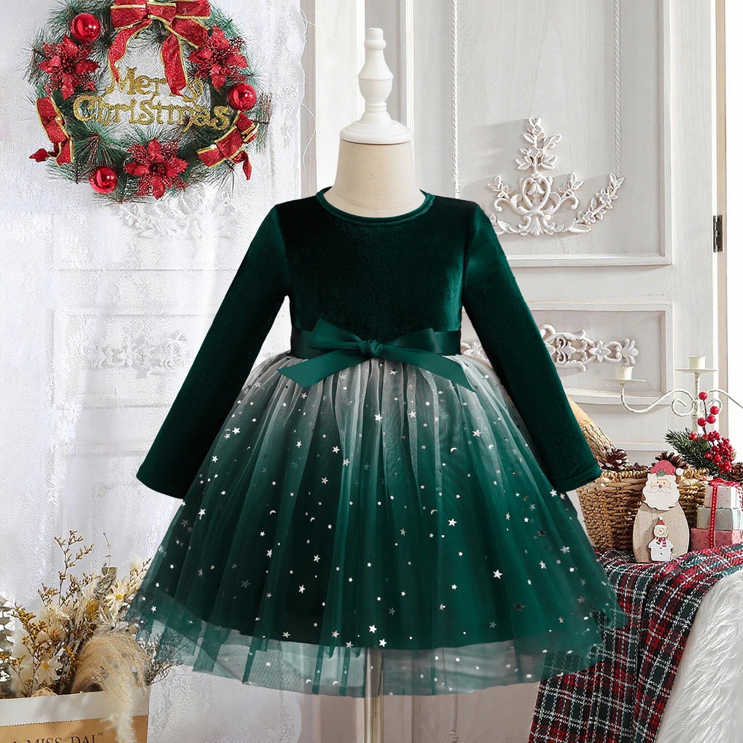 Rode Glitterjurk voor Meisjes met Pailletten - Feestelijke Baljurk 2-10 Jaar 6