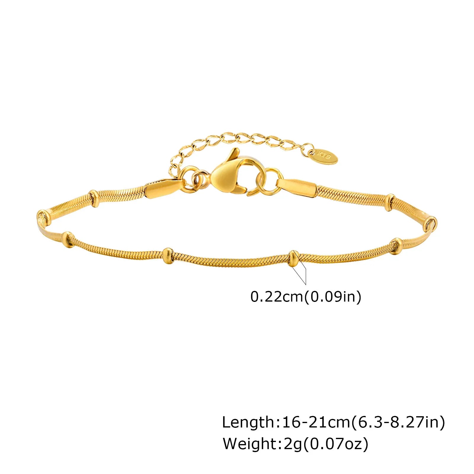 Aureline Slangenbal Armband – 18k Verguld Roestvrij Staal, Hypoallergeen & Waterdicht voor Tijdloze Elegant