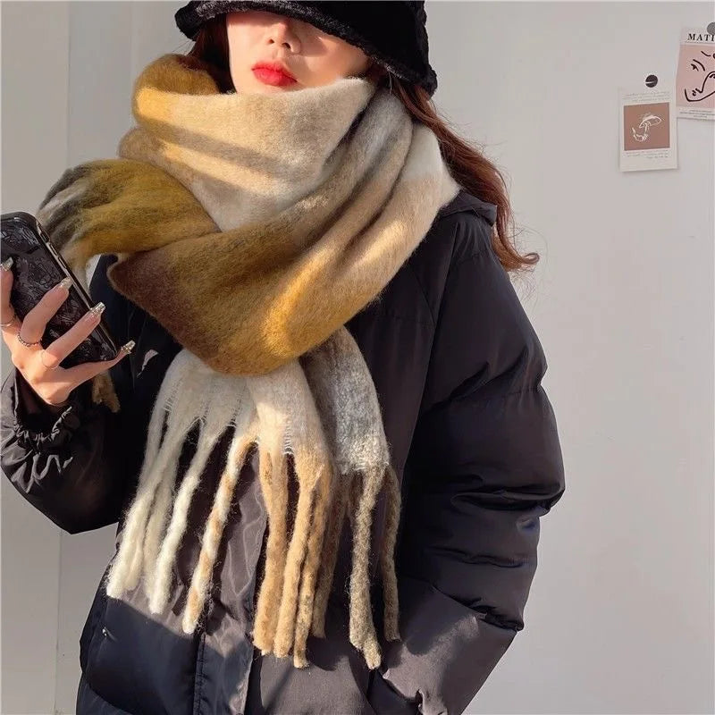 Veloria – bufanda de cachemir suave e cálida – accesorio de inverno colorido