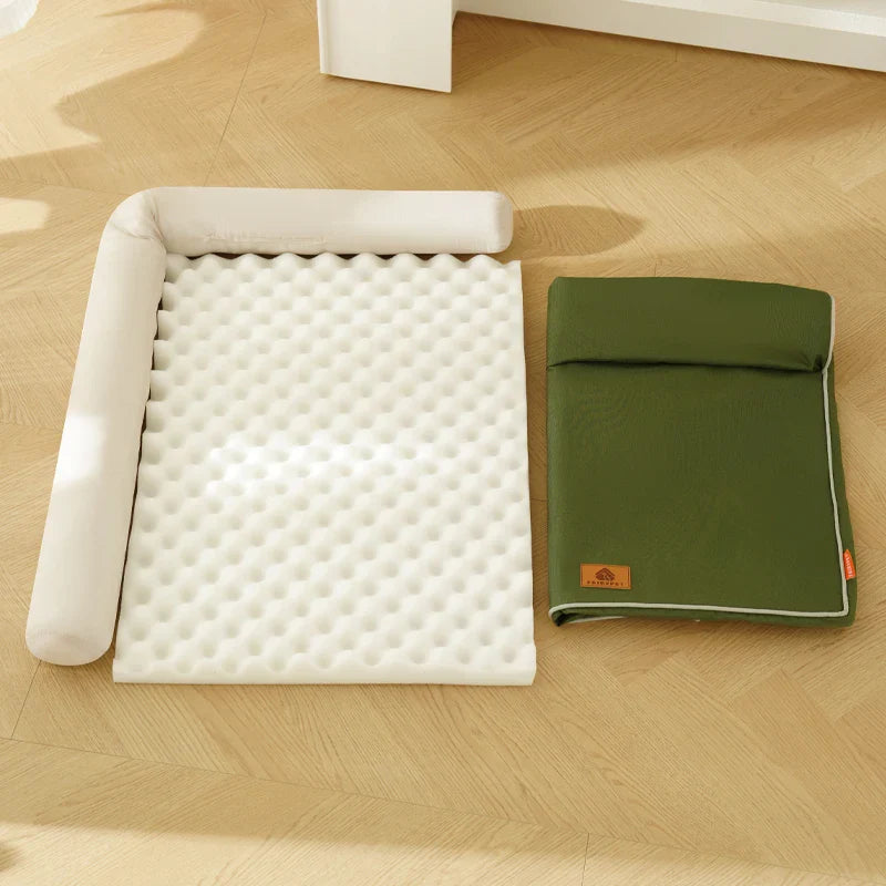 Furora – Cama para cans grande impermeable con funda lavable e antideslizante
