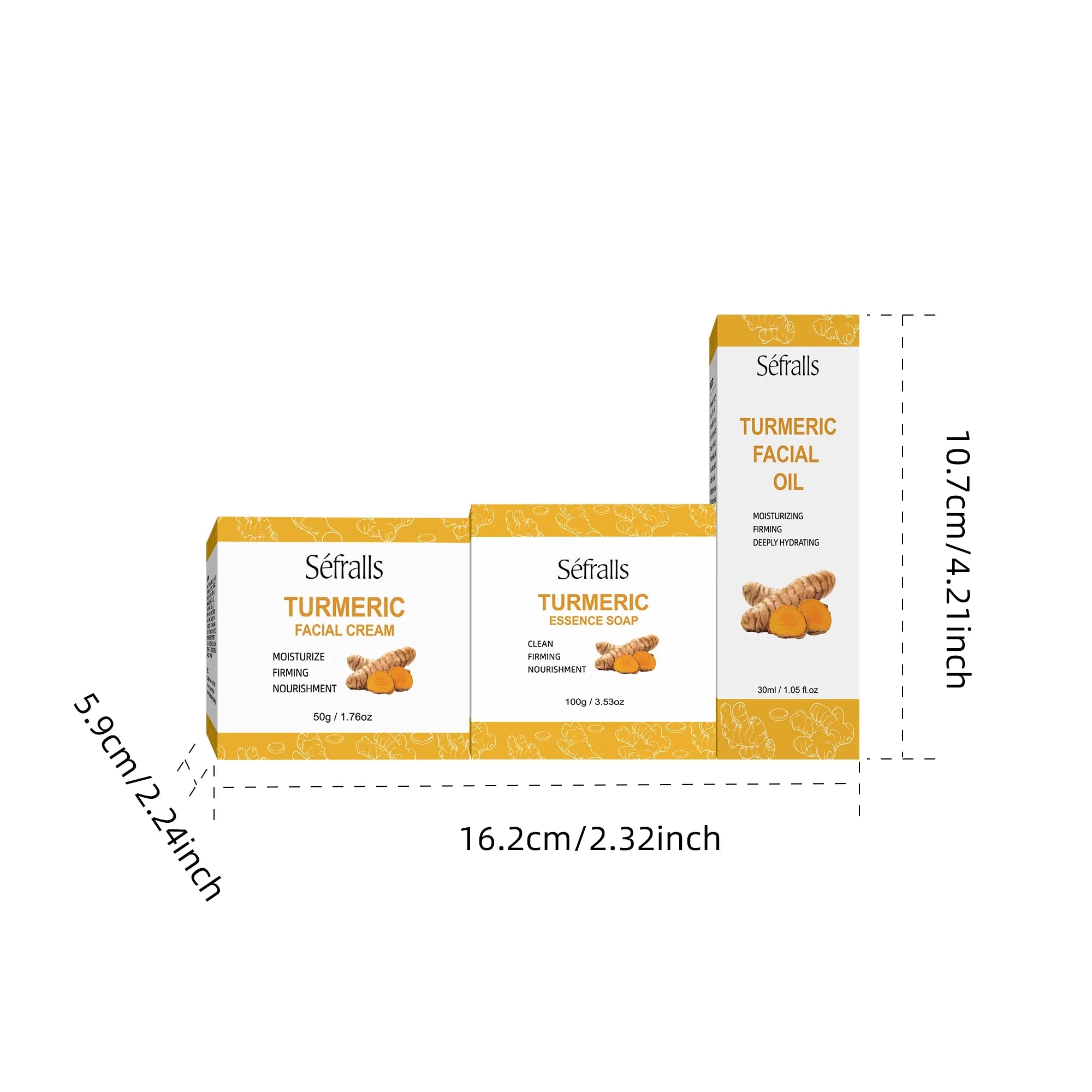 Nuvéra – Kurkuma Skincare Set 3-delig Hydraterend & Verstevigend