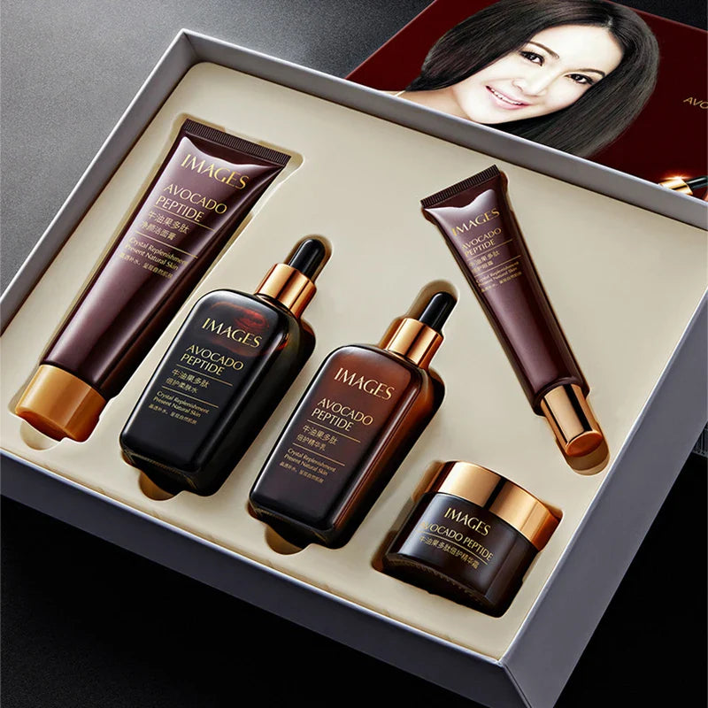 Verdura – Conxunto de coidado facial de aguacate 5 pezas Hidratante e coidadoso