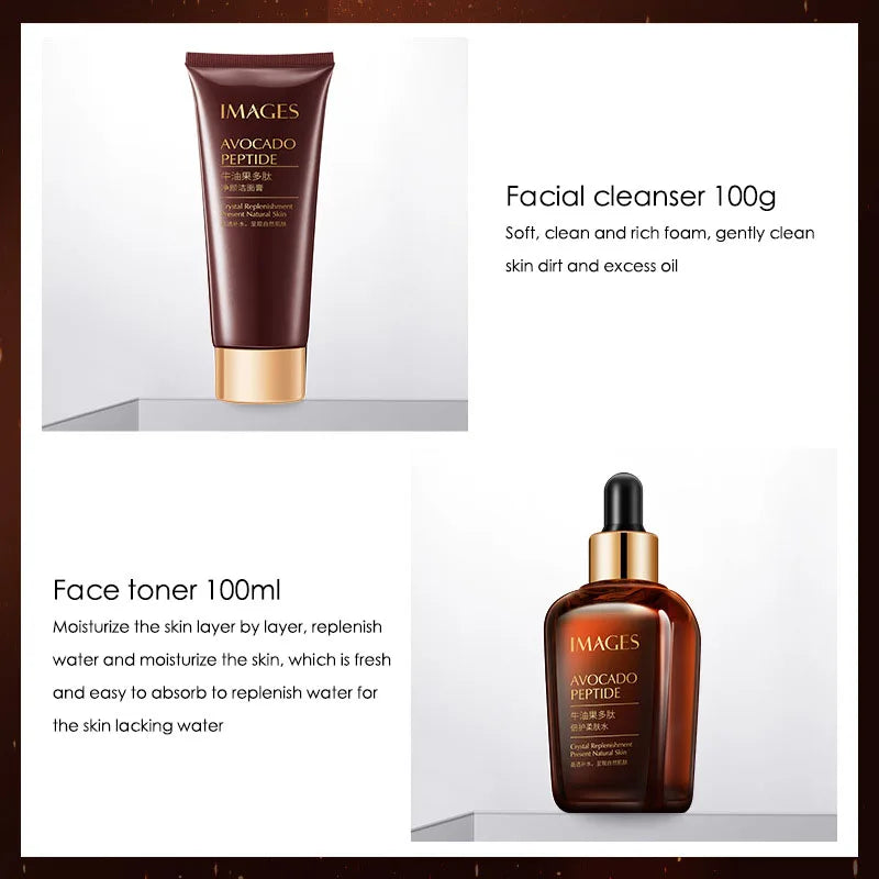 Verdura – Conxunto de coidado facial de aguacate 5 pezas Hidratante e coidadoso