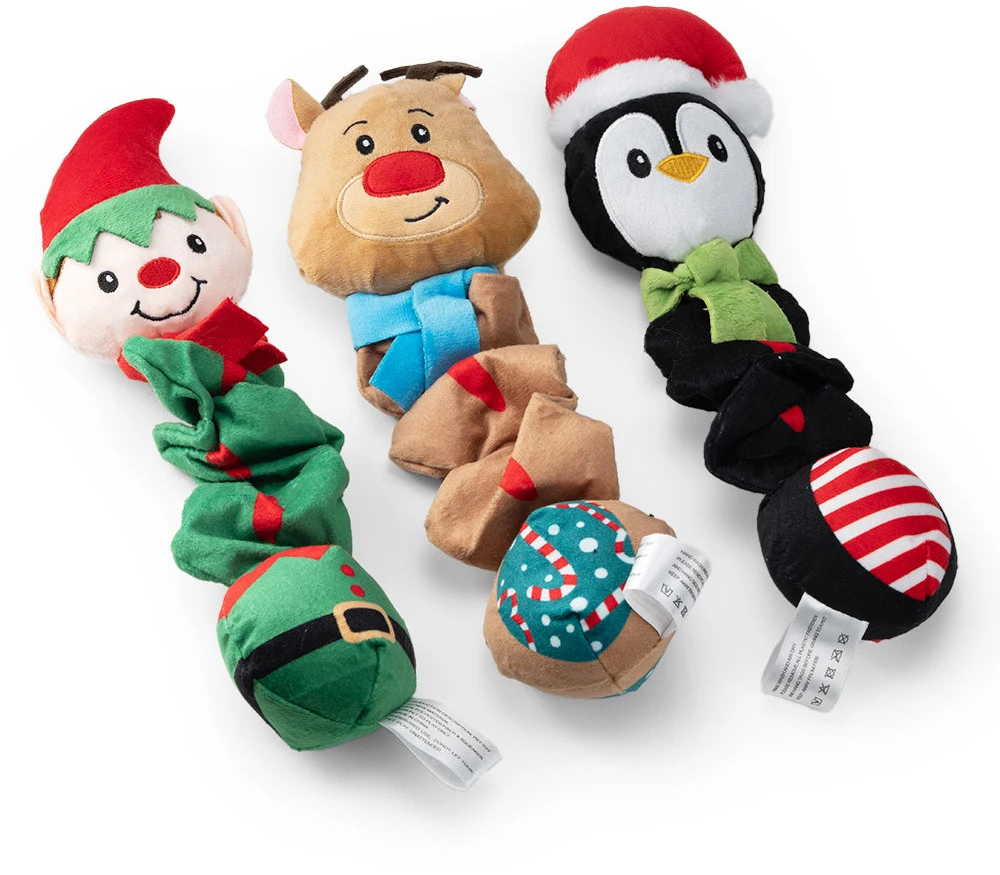 Schattige kerst elf pinguïn piepend hondenspeeltje voor puppy's 0