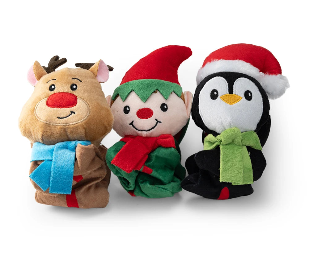 Schattige kerst elf pinguïn piepend hondenspeeltje voor puppy's 1