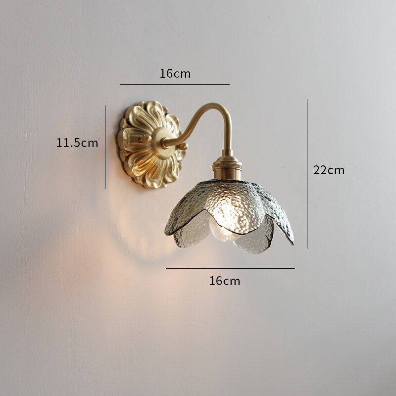 Lámpara de pared Clarest – Diseño vintage de cobre con pantalla de vidrio mate y luz LED cálida