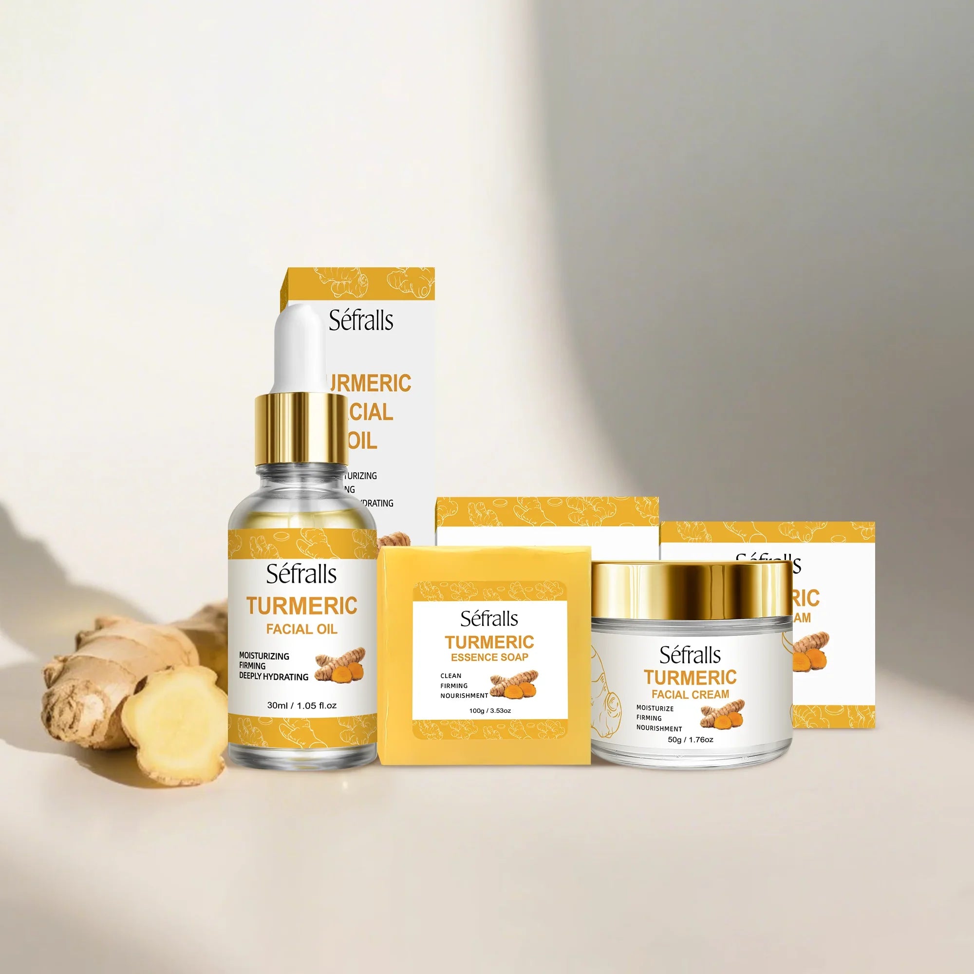Nuvéra – Kurkuma Skincare Set 3-delig Hydraterend & Verstevigend