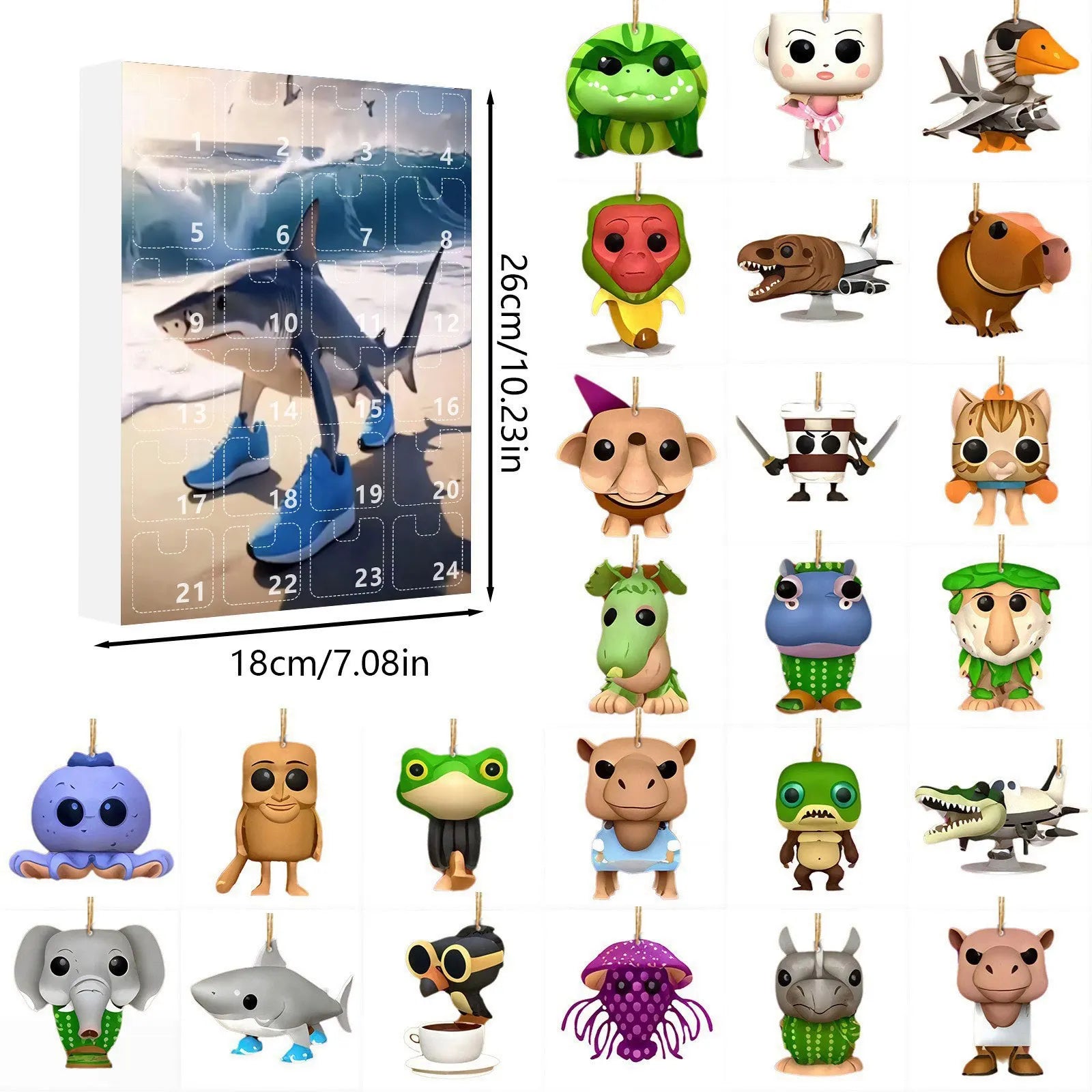 Tung Sahur Advent Kalender – 24-daagse kalender met mythische acrylfiguren & betoverend design