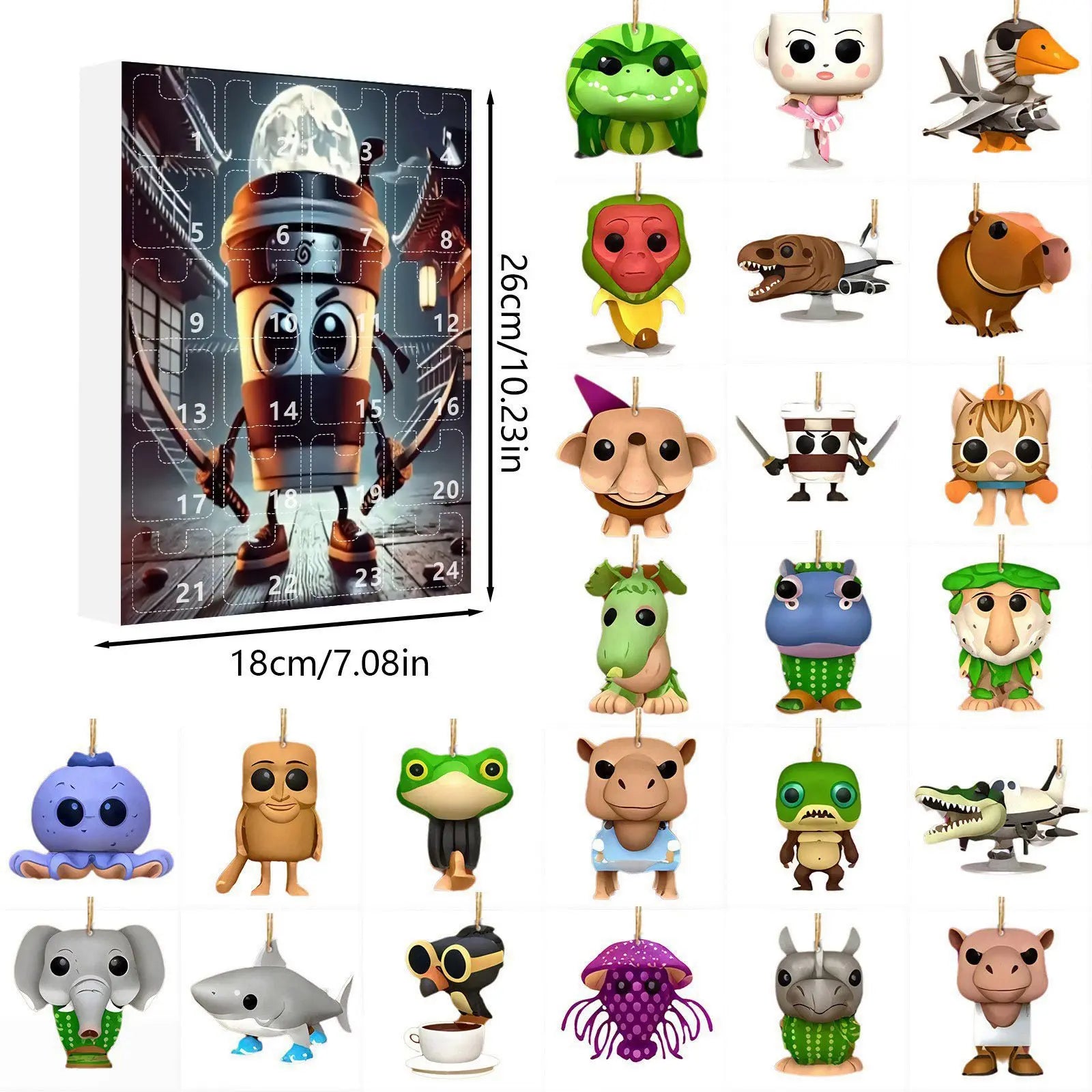 Tung Sahur Advent Kalender – 24-daagse kalender met mythische acrylfiguren & betoverend design