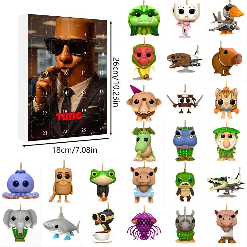 Tung Sahur Advent Kalender – 24-daagse kalender met mythische acrylfiguren & betoverend design