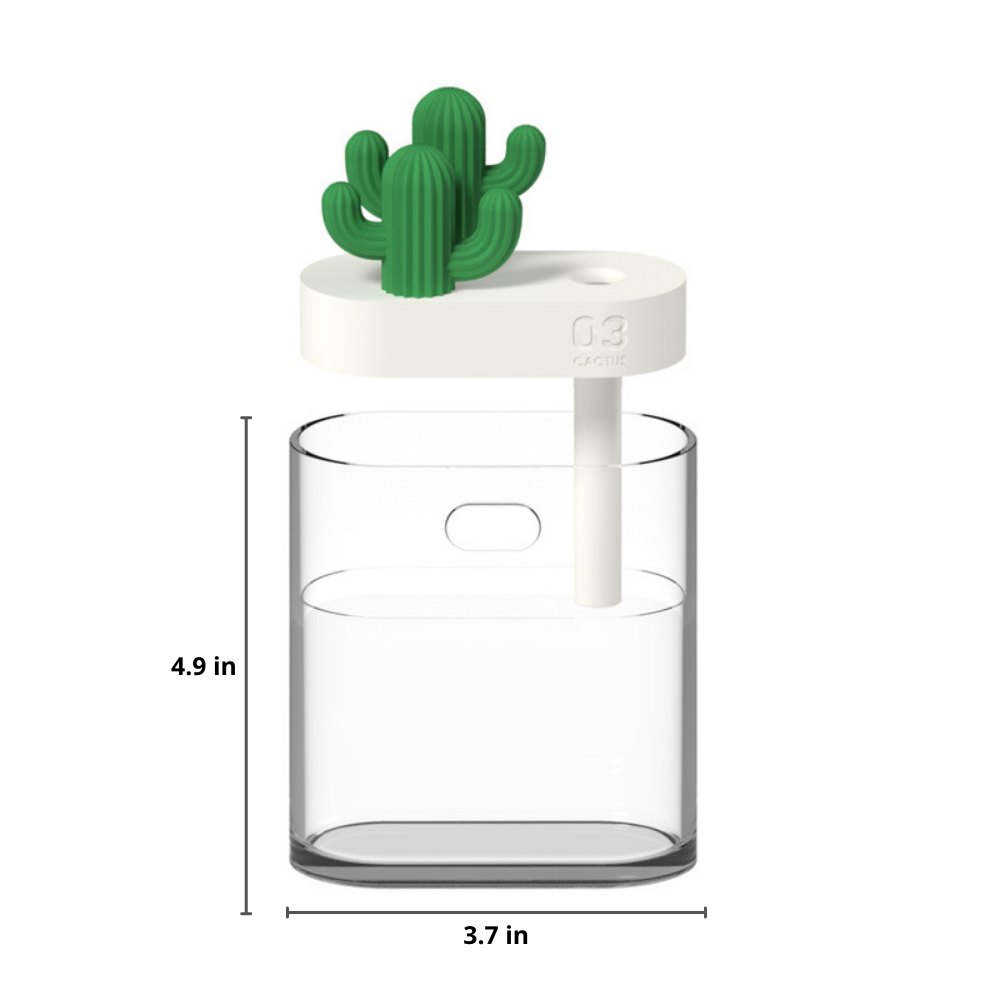 AromaVida Difusor de Aroma – Deseño de Cactus Ultrasónico con LED e depósito de 160ml