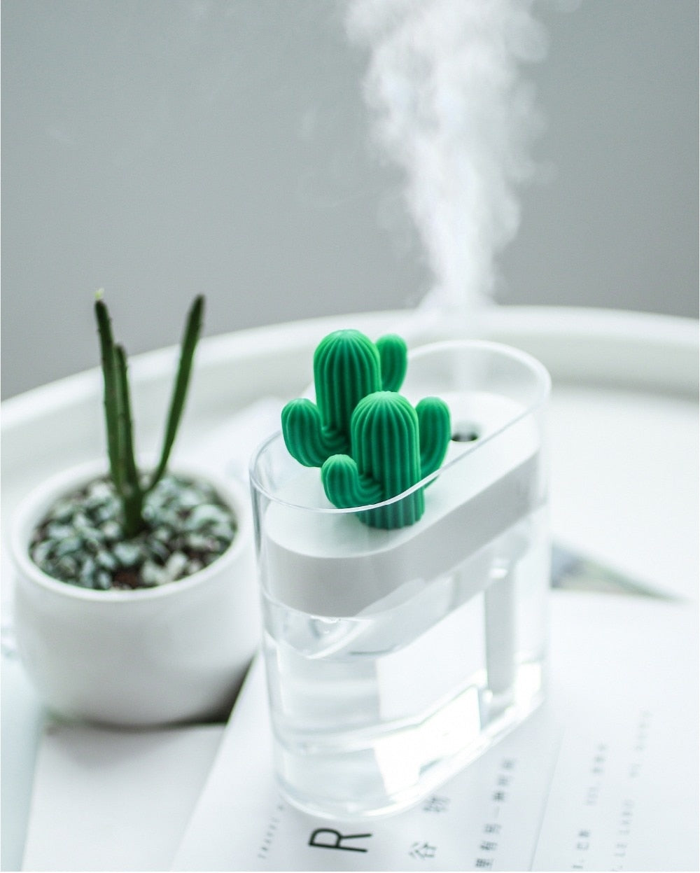 AromaVida Difusor de Aroma – Deseño de Cactus Ultrasónico con LED e depósito de 160ml