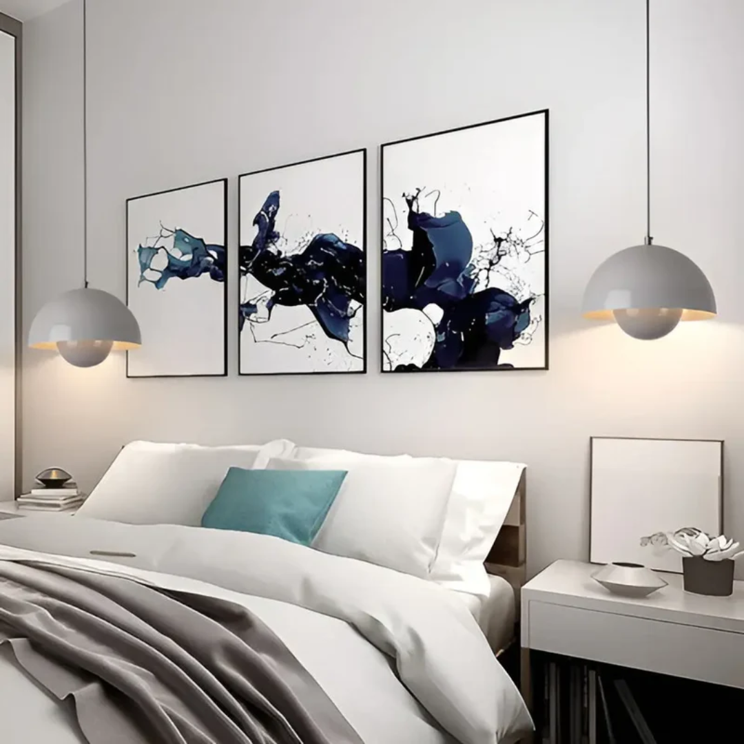 NordicBlossom Lámpara colgante – lámpada escandinava con pantalla en forma de flor e luz LED cálida