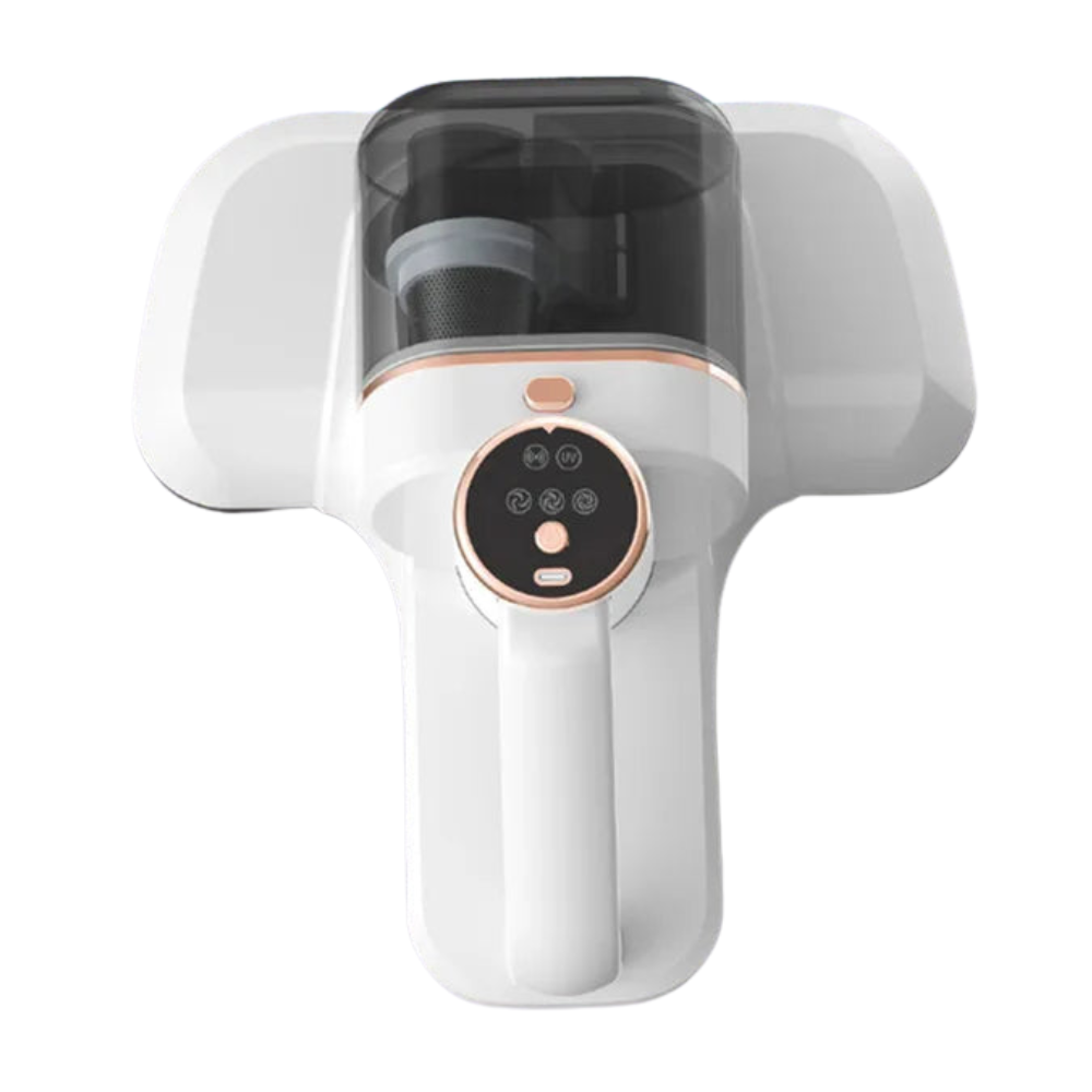 PureHome Removedor de ácaros domésticos – Aparato compacto de limpeza con tecnoloxía de aspiración de tres etapas e sistema de dobre vaso
