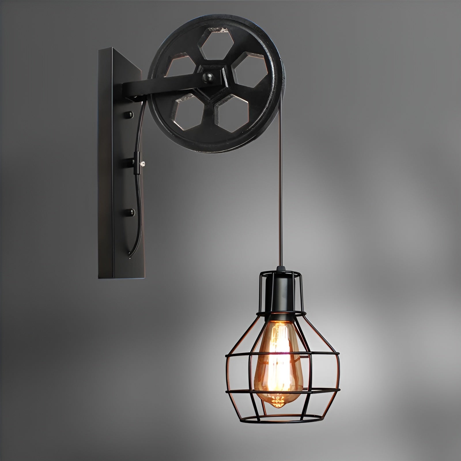 ForgeLight – Lámpara de parede LED industrial vintage – Metal e vidro iluminación