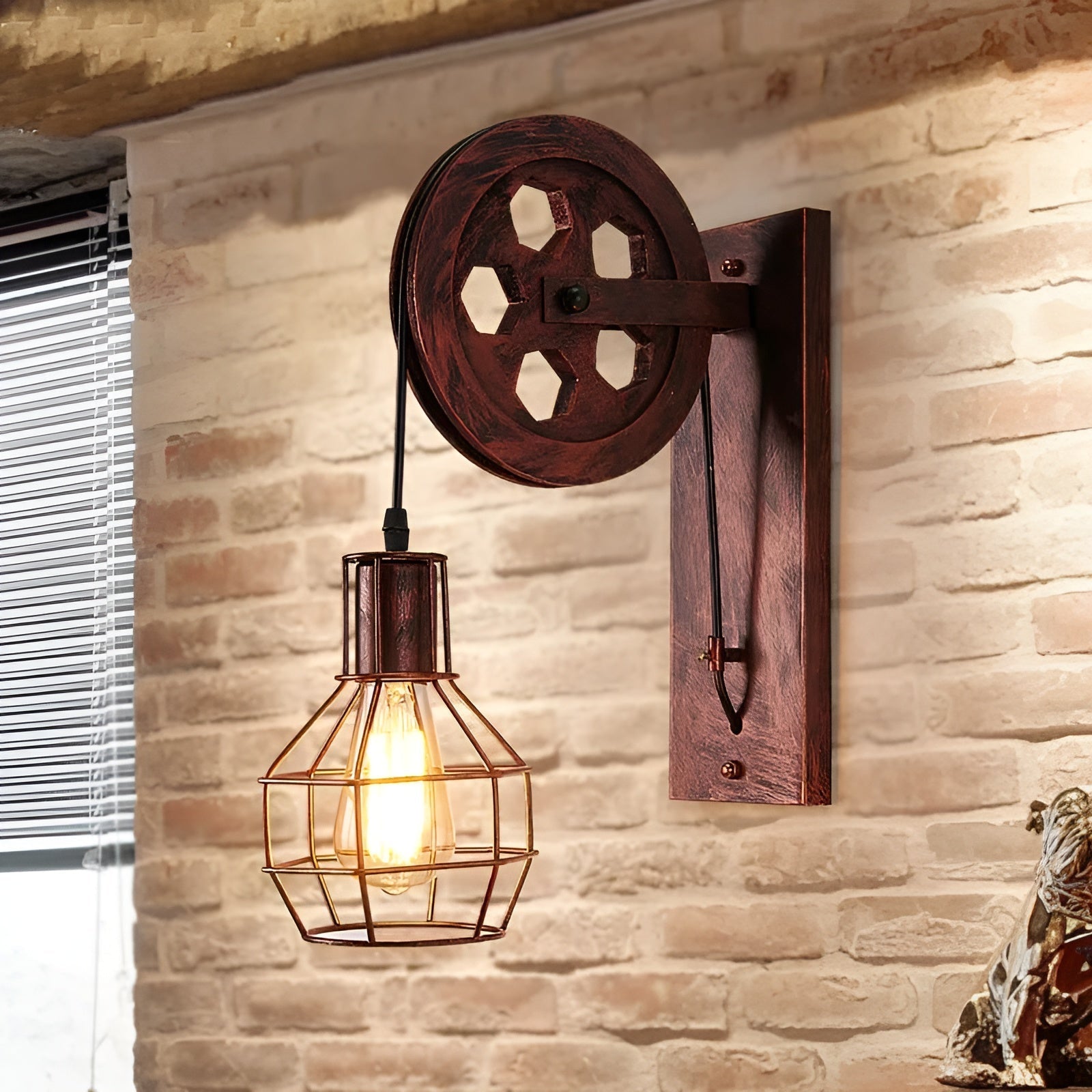 ForgeLight – Lámpara de parede LED industrial vintage – Metal e vidro iluminación