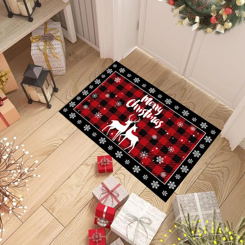 Vloermat voor Kerstboom - Absorberende Antislipmat 120x120 cm Multicolor 3