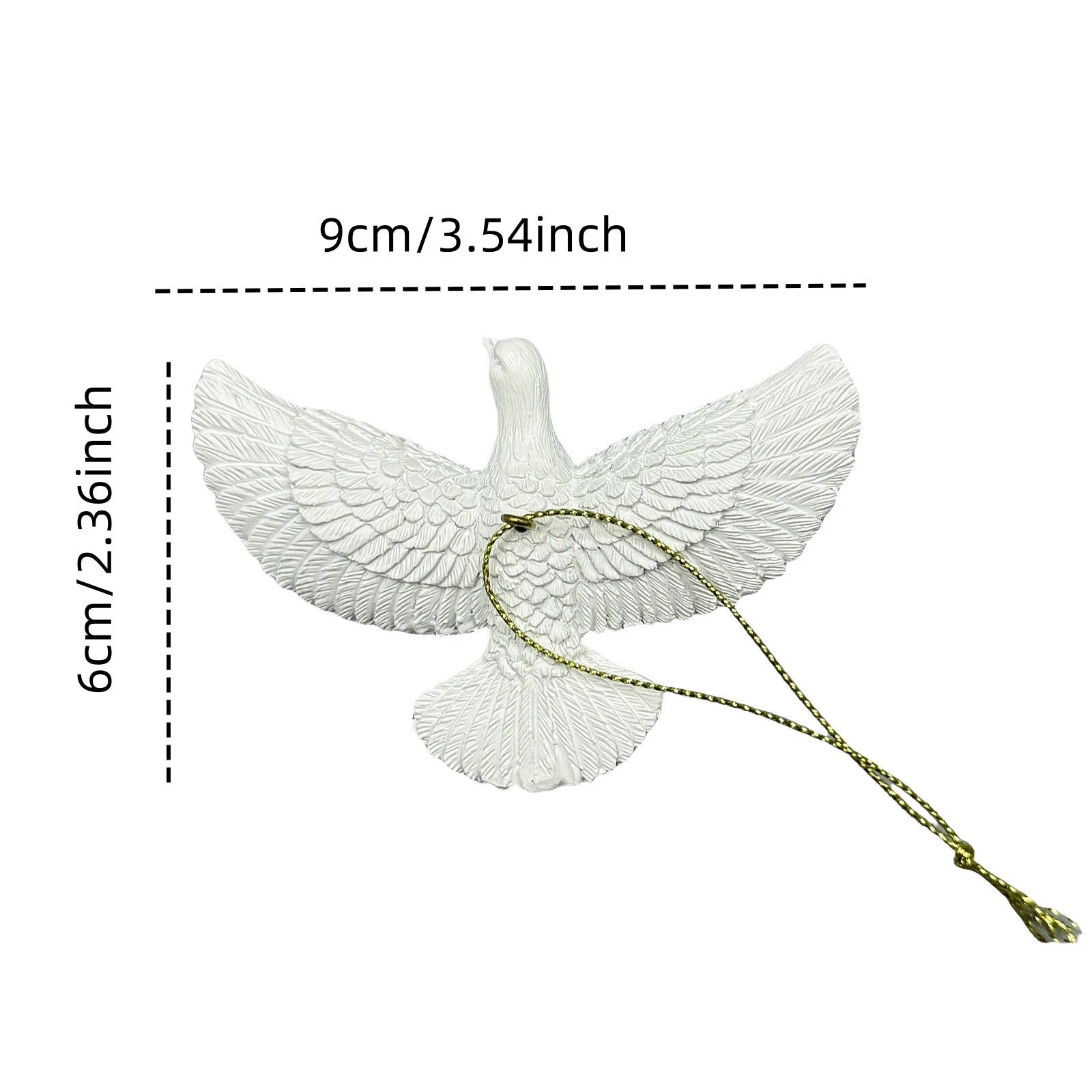 Vriendschapsduiven kerstornamenten - Sneeuwwitte decoratie voor kerstboom 7