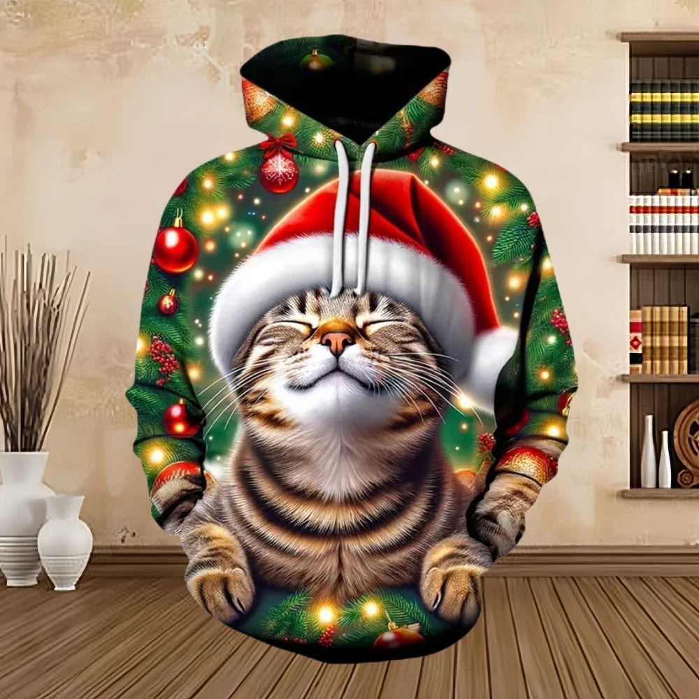 Vrolijke kerst sweatshirt met grafisch ontwerp voor unisex 4
