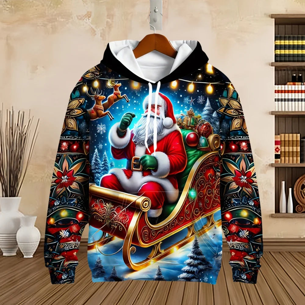 Vrolijke kerst sweatshirt met grafisch ontwerp voor unisex 6