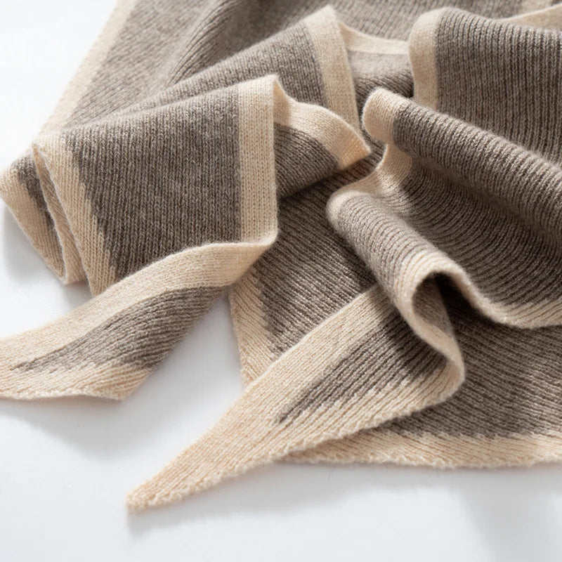 Arvanna Bufanda de punt triangular – Bufanda de dona de punt calent amb disseny elegant i confort suau per a l'hivern