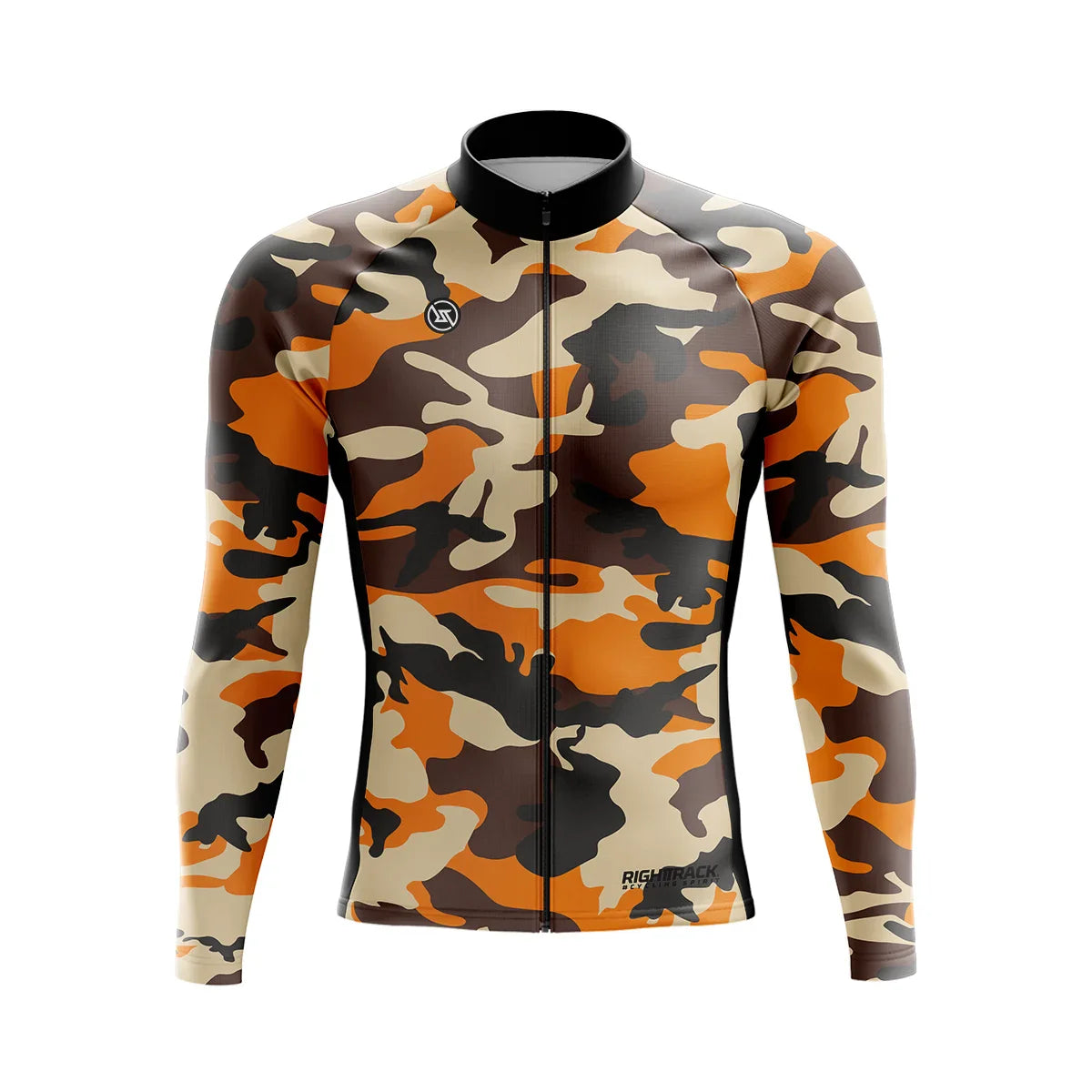 Aerovent Heren Wielrenshirt – Ademend Fleece MTB Shirt met Lange Mouwen & Camo Design voor Lente en Herfst