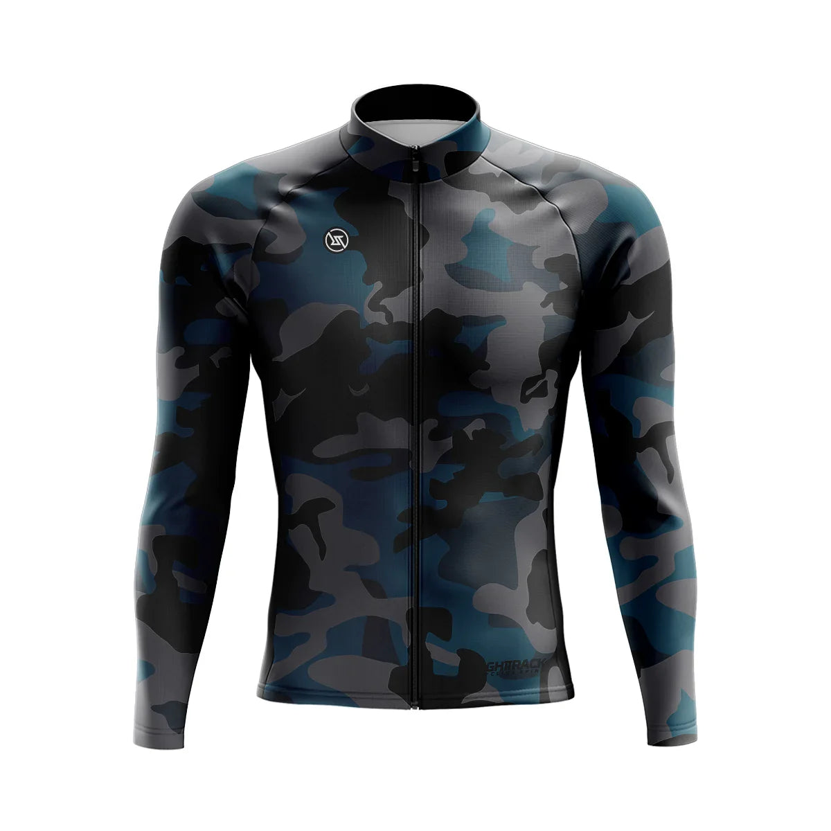 Aerovent Heren Wielrenshirt – Ademend Fleece MTB Shirt met Lange Mouwen & Camo Design voor Lente en Herfst