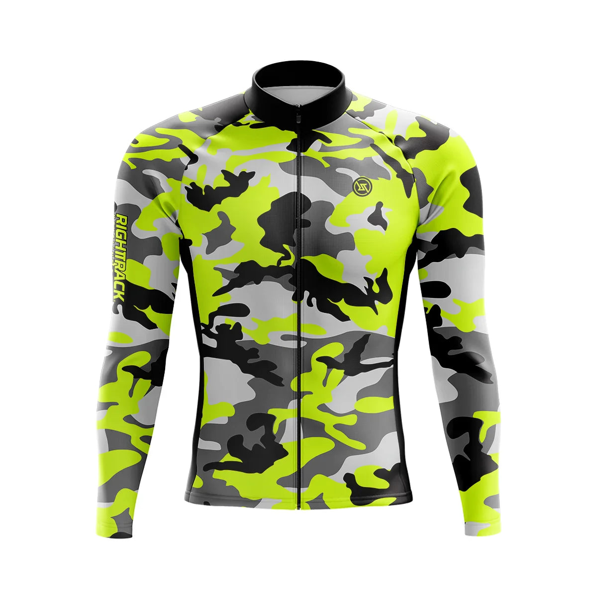 Aerovent Heren Wielrenshirt – Ademend Fleece MTB Shirt met Lange Mouwen & Camo Design voor Lente en Herfst