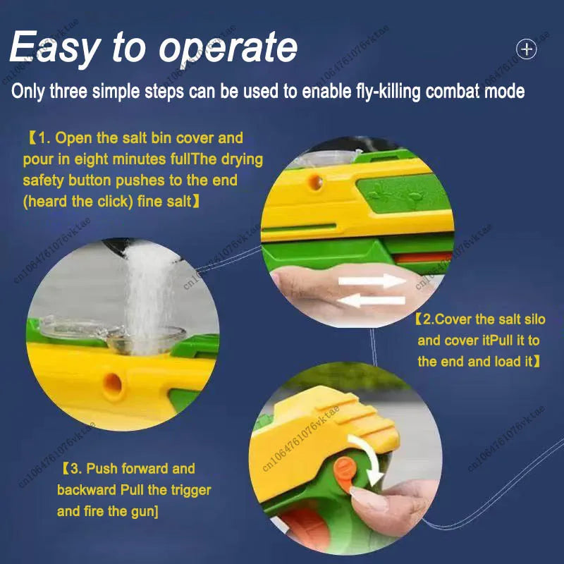 BugForce Pistola de Sal com Laser – Combatente de Moscas e Mosquitos de Precisão