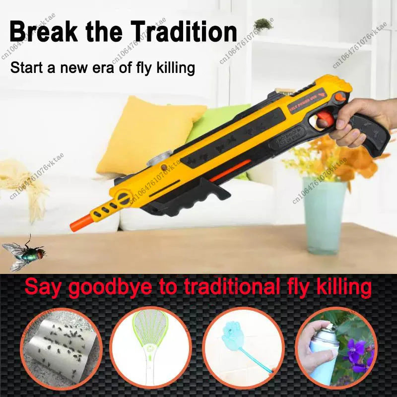 BugForce Pistola de Sal com Laser – Combatente de Moscas e Mosquitos de Precisão