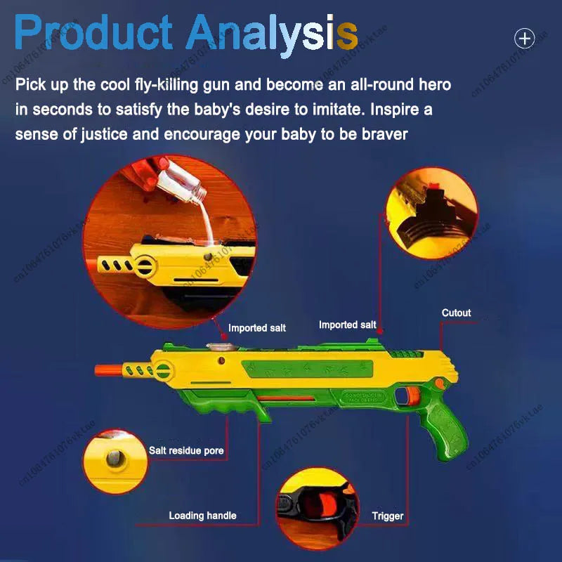BugForce Pistola de Sal com Laser – Combatente de Moscas e Mosquitos de Precisão