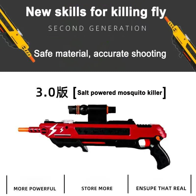 BugForce Pistola de Sal com Laser – Combatente de Moscas e Mosquitos de Precisão