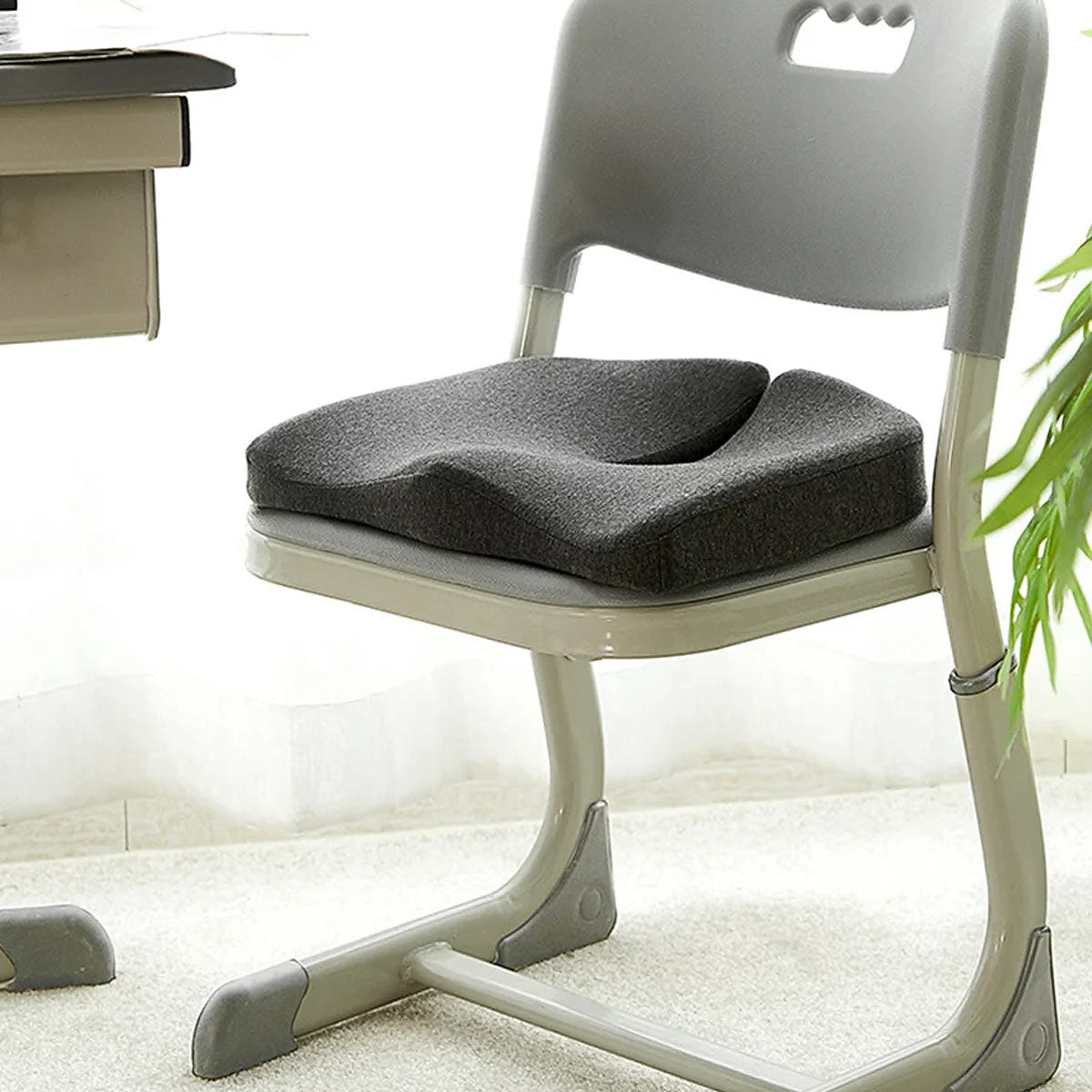 PostureEase ComfortPlus Almofada para sentar – Espuma viscoelástica ergonómica contra a dor de costas